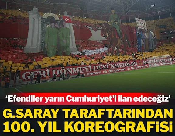 Galatasaray taraftarından 100’üncü yıl koreografisi