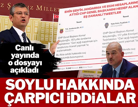 Özgür Özel, Süleyman Soylu’yla ilgili dosyayı açıkladı