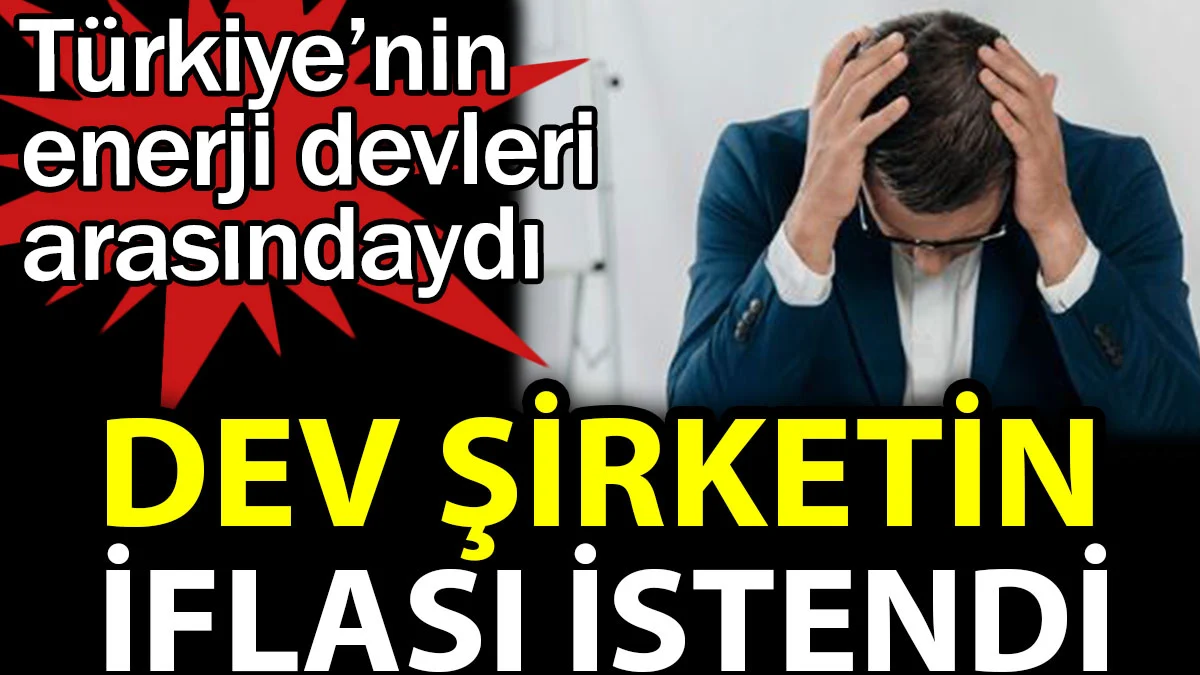 Dev şirketin iflası istendi. Türkiye’nin enerji devleri arasındaydı