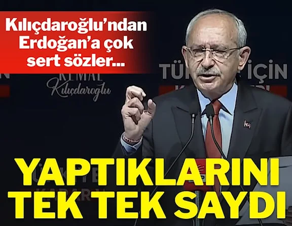 Kılıçdaroğlu’ndan Erdoğan’a çok sert sözler: Buradan ilan ediyorum…
